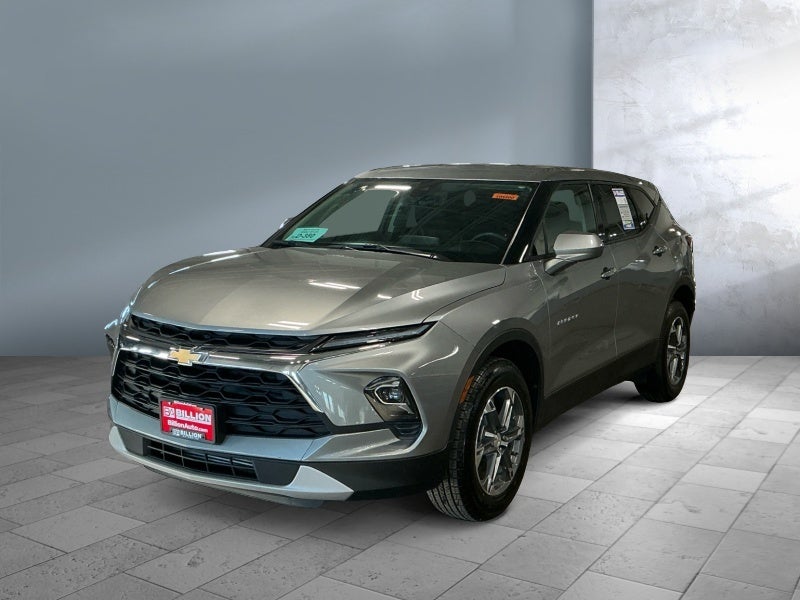 2025 Chevrolet Blazer LT in Sterling Gray Metallic — front three-quarter view