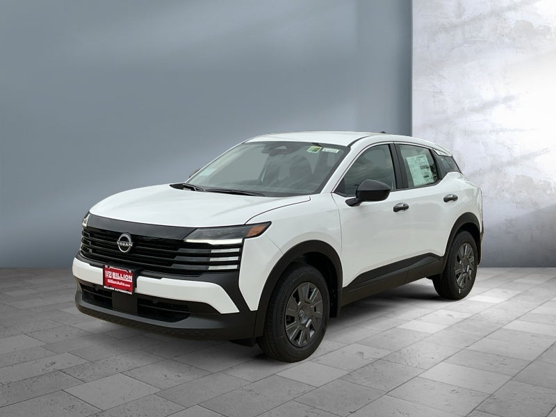 2026 Nissan Kicks S in Fresh Powder — front three-quarter view
