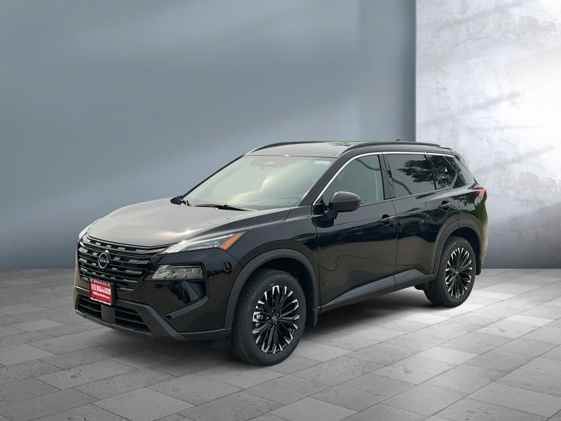 2026 Nissan Rogue Dark Armor in Super Black — front three-quarter view