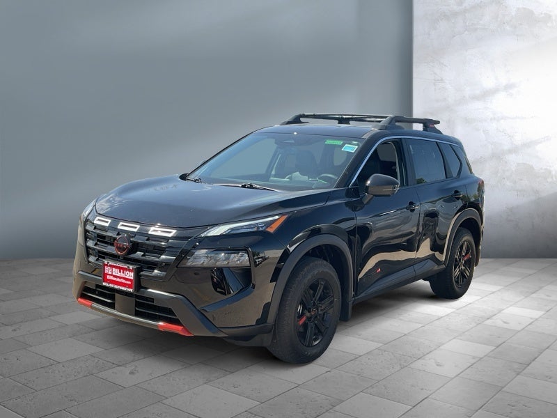 2026 Nissan Rogue Rock Creek in Super Black — front three-quarter view